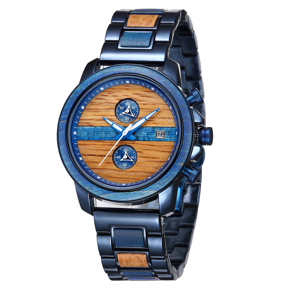 Matching Wooden Quartz Couple Watch Set for Two