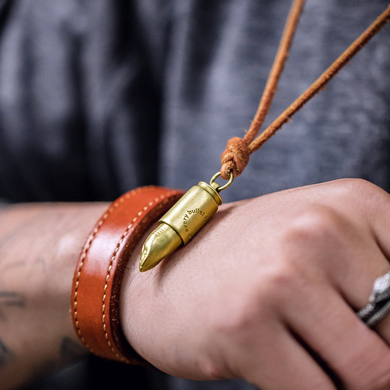 Engravable Memorial Urn Cremation Bullet Necklace