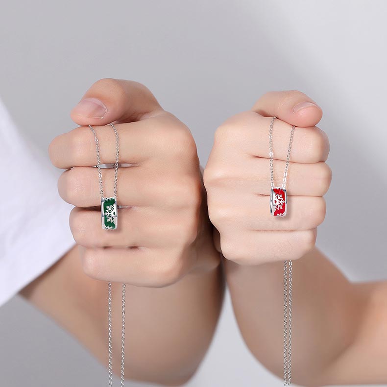 Custom Couple Necklaces Christmas Gift Set