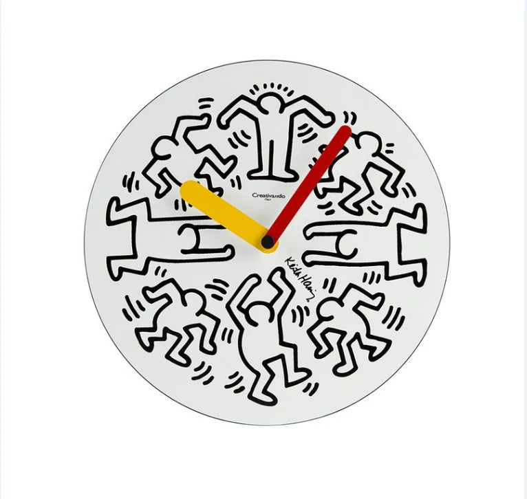 Graphic Art Silent Wall Clock — 12" MDF (Black)