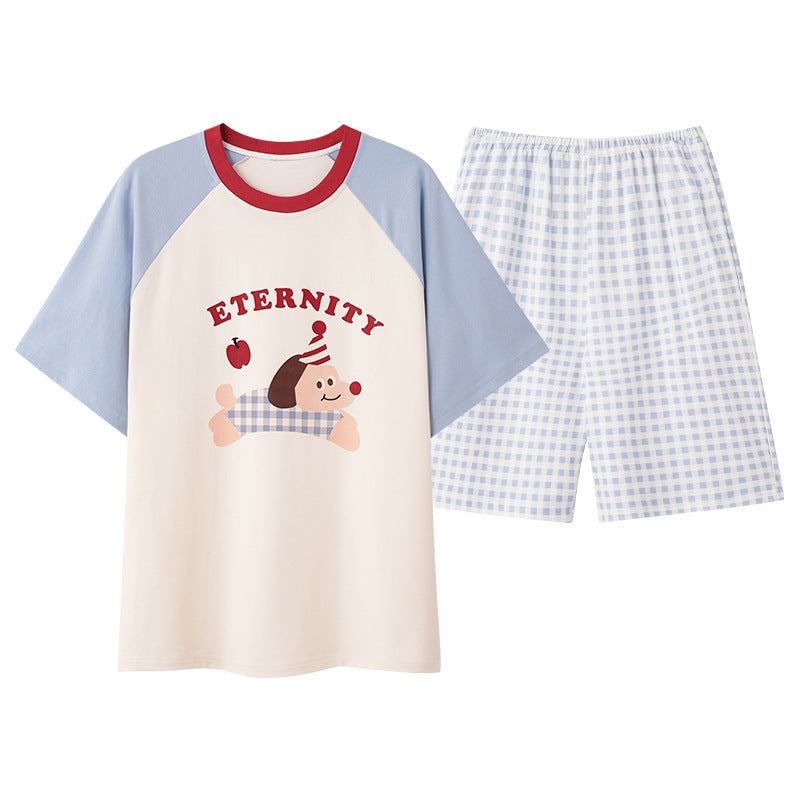 Summer Couple Pajamas - Matching Puppy Design 100% Cotton