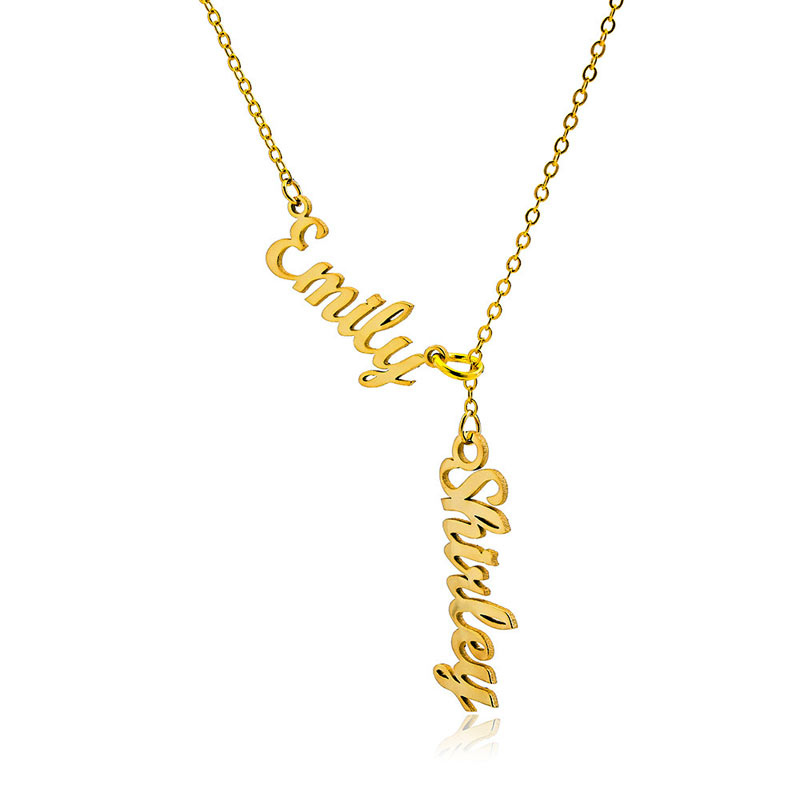 Personalized Two Custom Names Necklace