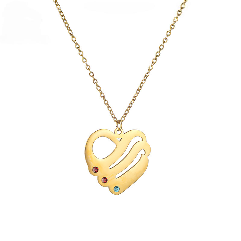 Personal Multiple Names Birthstone Necklace