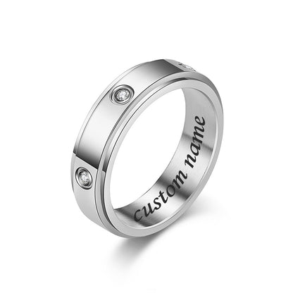 Engraved Fidget Spinner Promise Ring for Guys