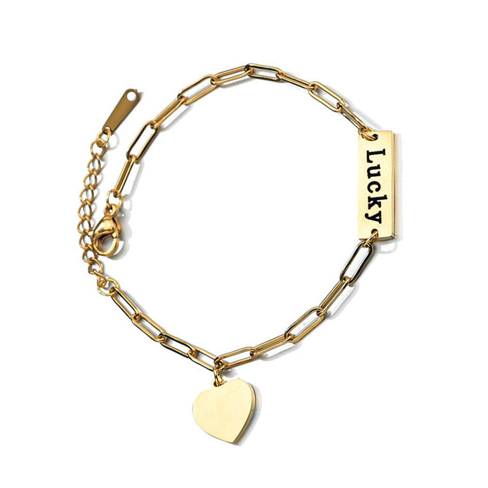 Matching Engraved Couple Chain Bracelets