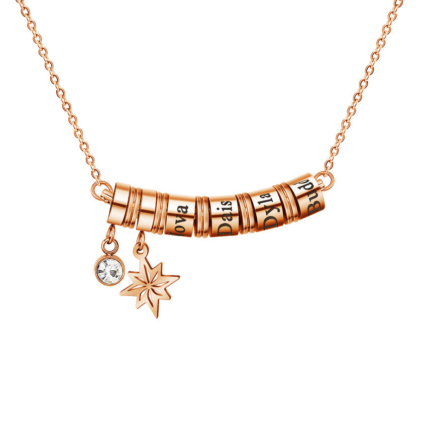 Custom Family Name Charms Pendant Necklace