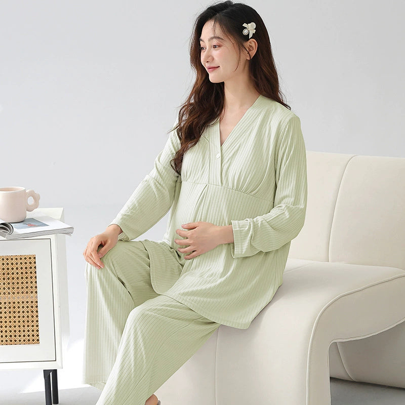 Maternity Pajamas with Breast Pads Organic Cotton