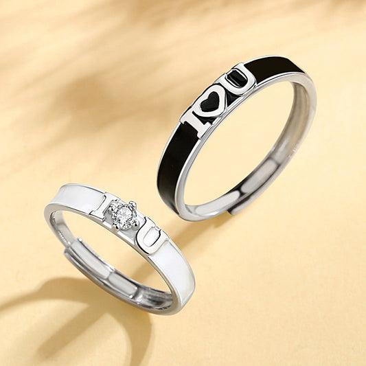 I Love you Couple Promise Rings Set for Two