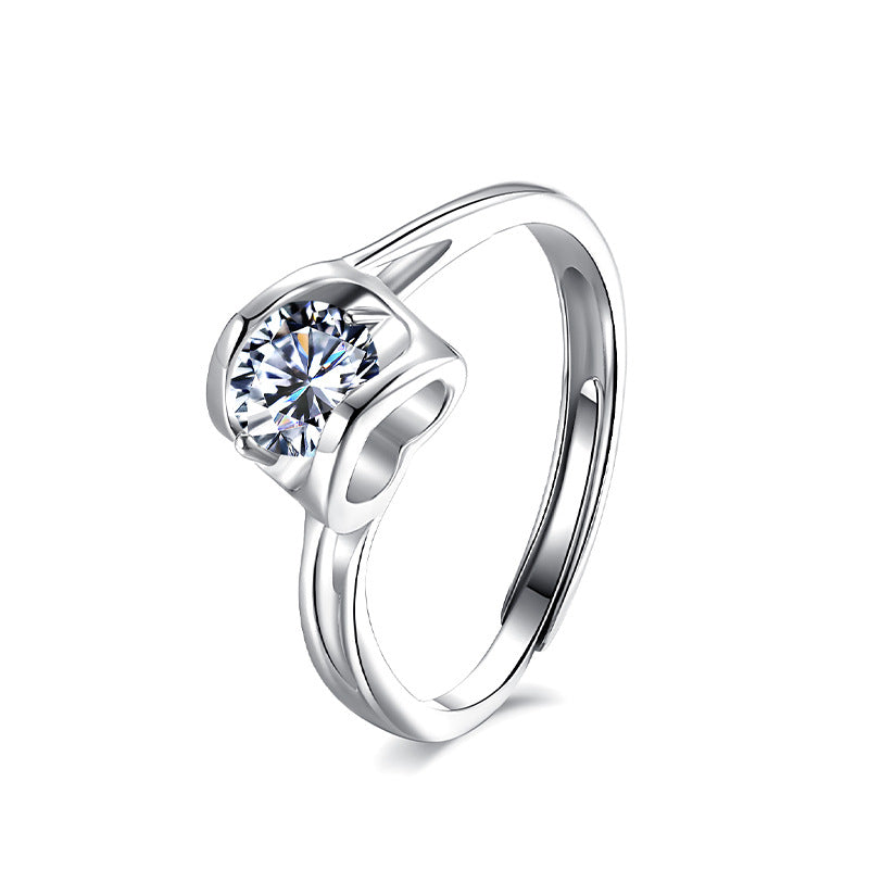 Custom 1 Carat Moissanite Twist Ring for Her