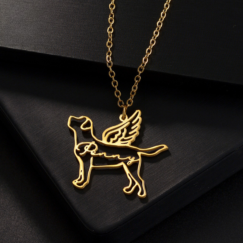 Dog Memorial Name Necklace