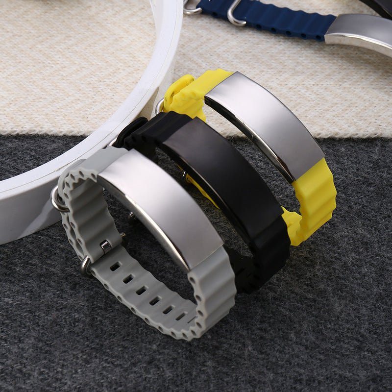 Engravable Sports Bracelet for Men Silicone