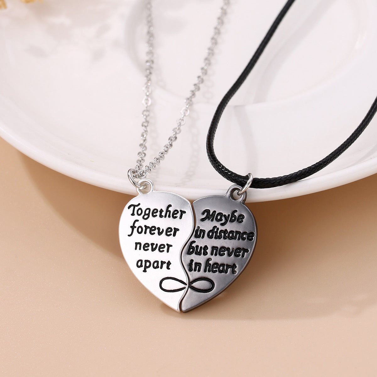 Together Forever Bff Necklaces Set for Best Friends