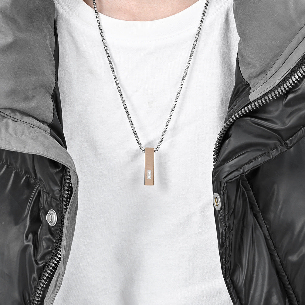 Engraved Urn Cremation Unisex Pendant Necklace