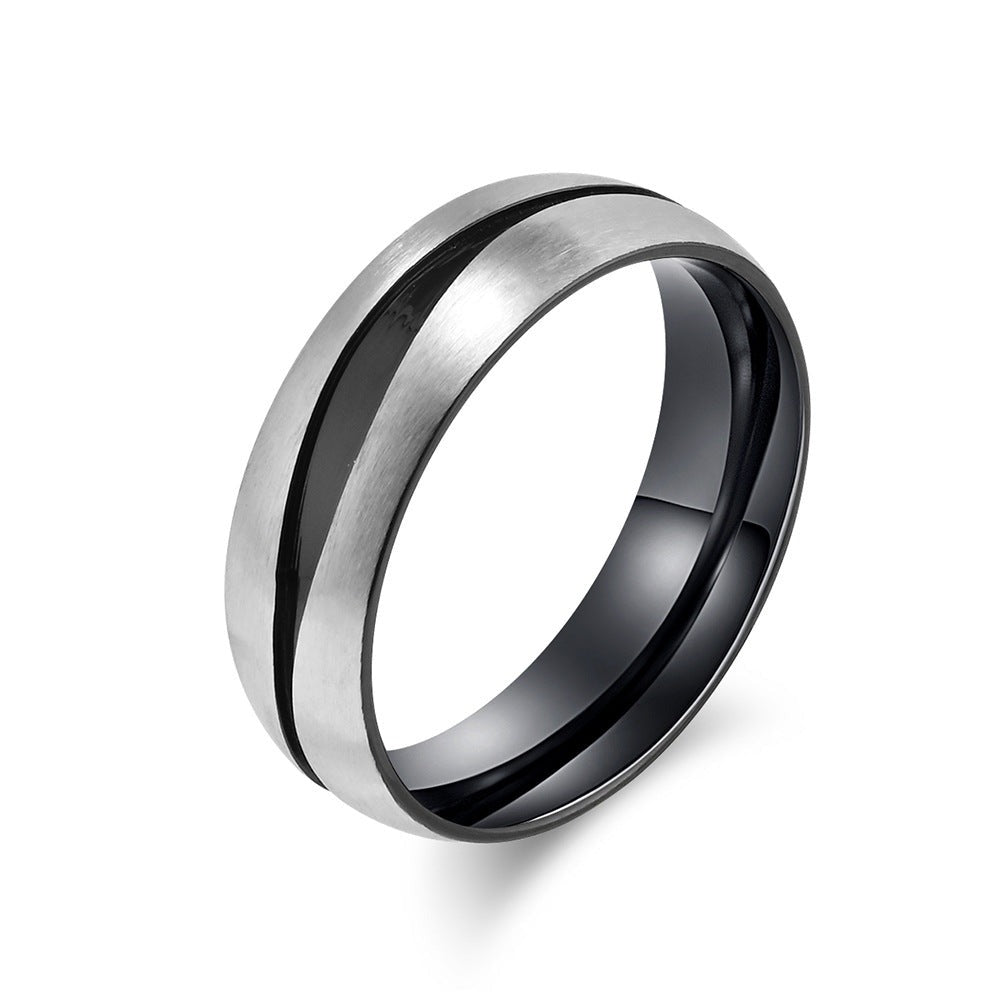 Custom Mens Wedding Ring Brushed Comfort Fit 7mm