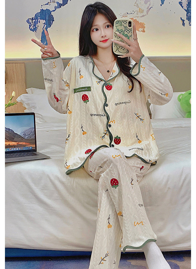 Cute Print Pajamas Set 100% Organic Cotton