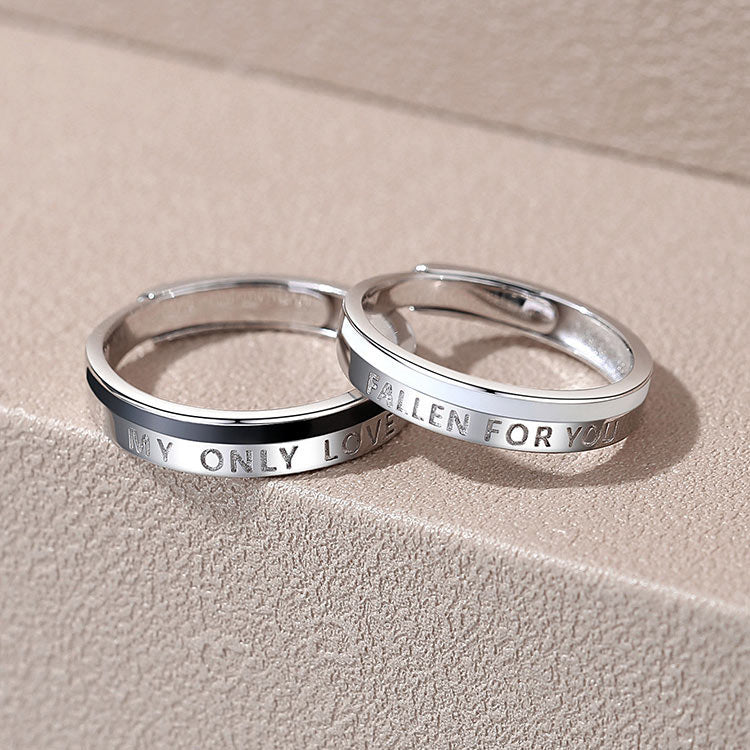 Custom Couple Promise Rings Set for Him and her