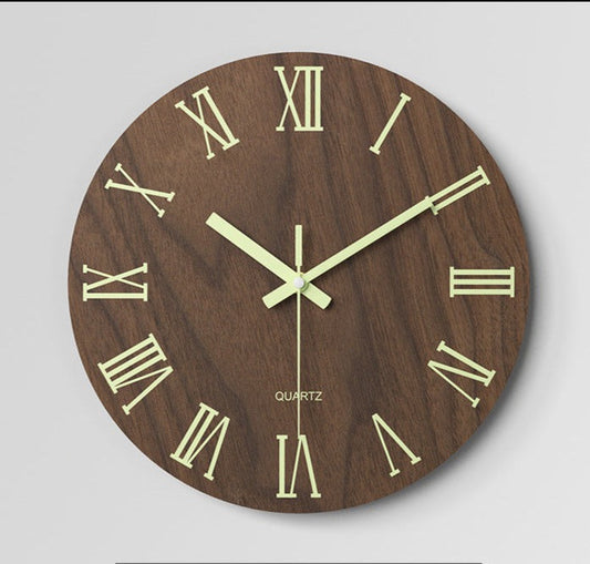 Glow in Dark Roman Numeral Silent Wall Clock