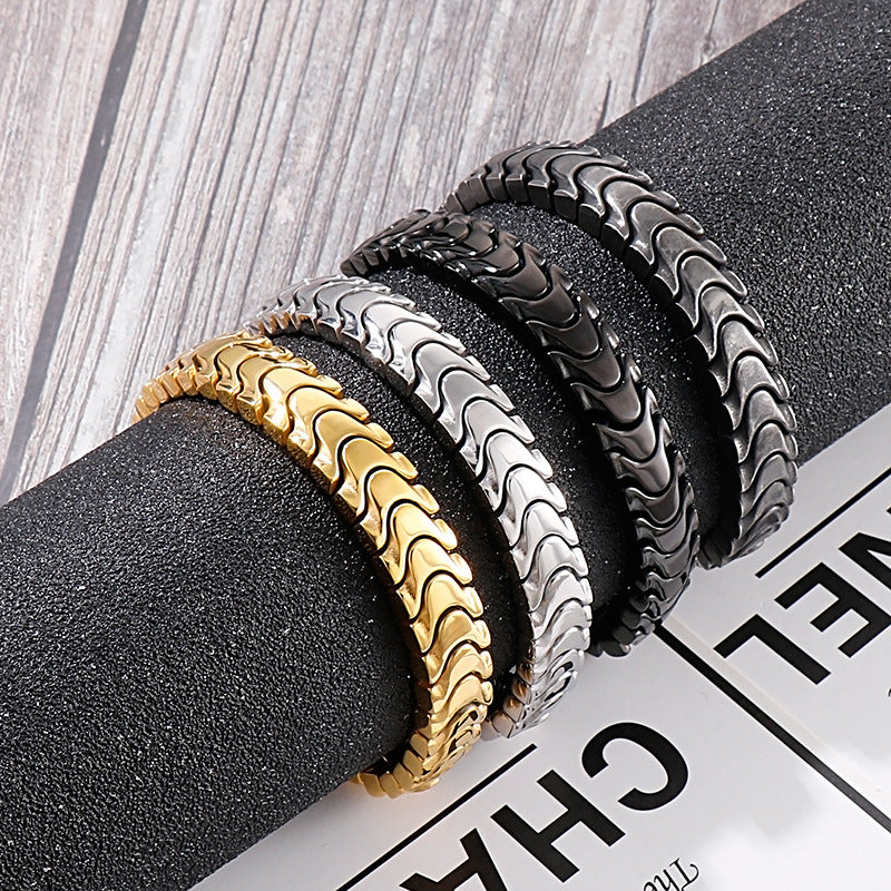 Custom Brushed Mens Bracelet 21cm