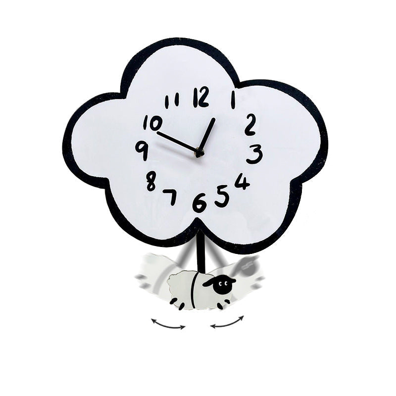 Swinging Sheep Silent Pendulum Wall Clock (38 cm)