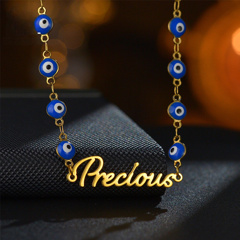 Devil Eye Personal Name Necklace