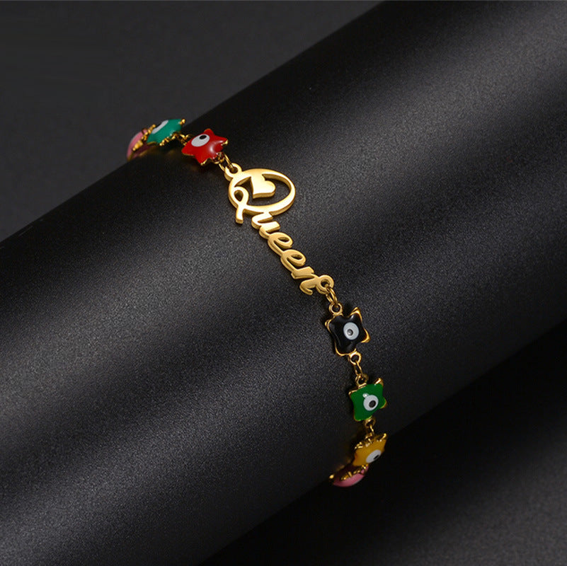 Colorful Charms Name Bracelet