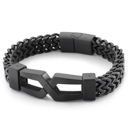Personalized Mens Curb Chain Bracelet 22cm