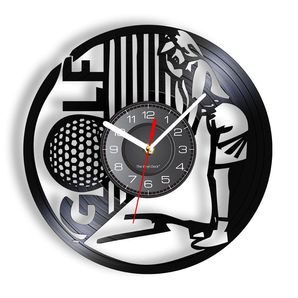 Vinyl Wall Clock Gift for Golfer Girlfriend