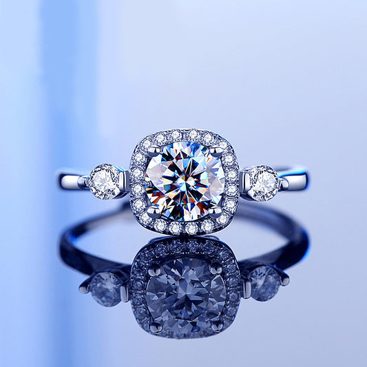 Custom 1 Carat Moissanite Diamond Ring for Her
