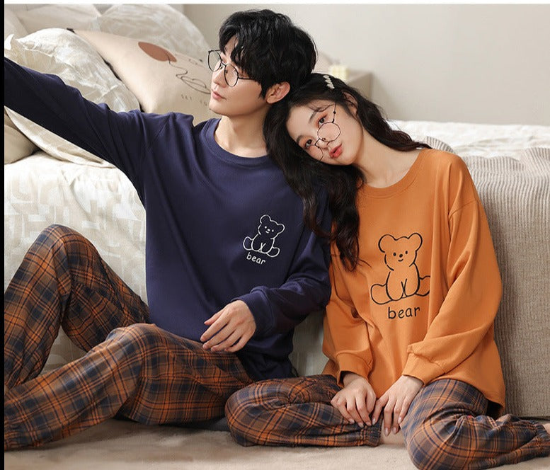 Cute Matching PJs Couple Sleepwear Set for 2