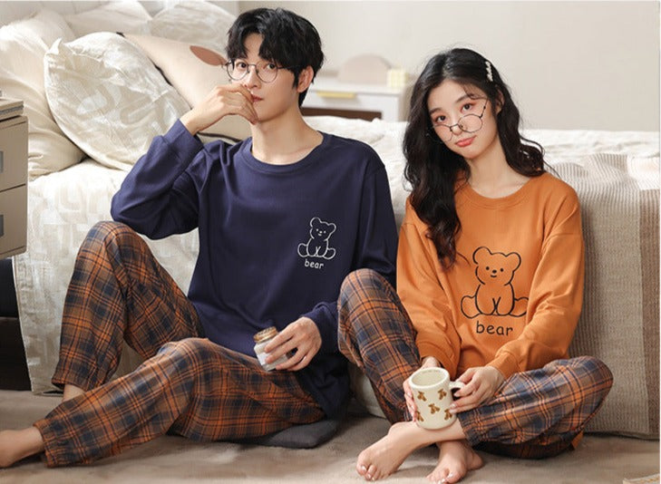 Cute Matching PJs Couple Sleepwear Set for 2