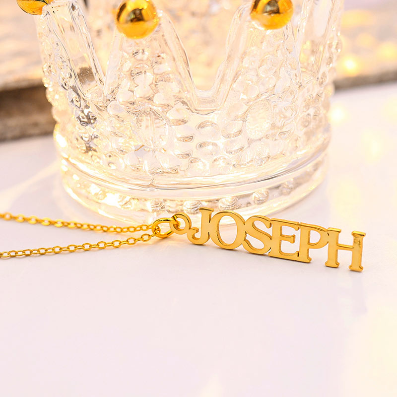 Custom Name Vertical Pendant Necklace