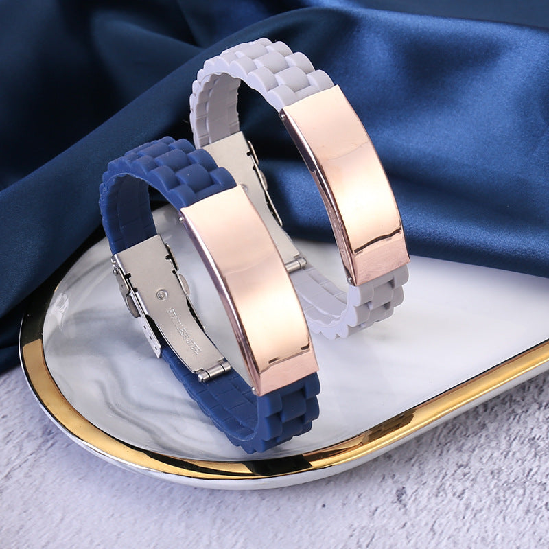 Engravable Sports Waterproof Bracelet for Men