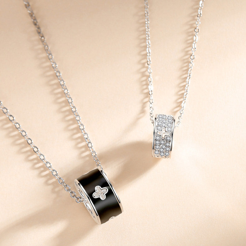 Matching Rings Couple Necklaces Set for 2