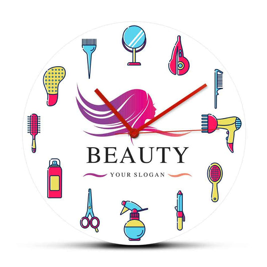 Customized Wall Deco Clock Gift for Beauty Salon