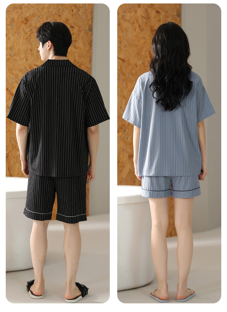 Gullei™ Sleepwear Set Striped Short Sleeve 100% Cotton
