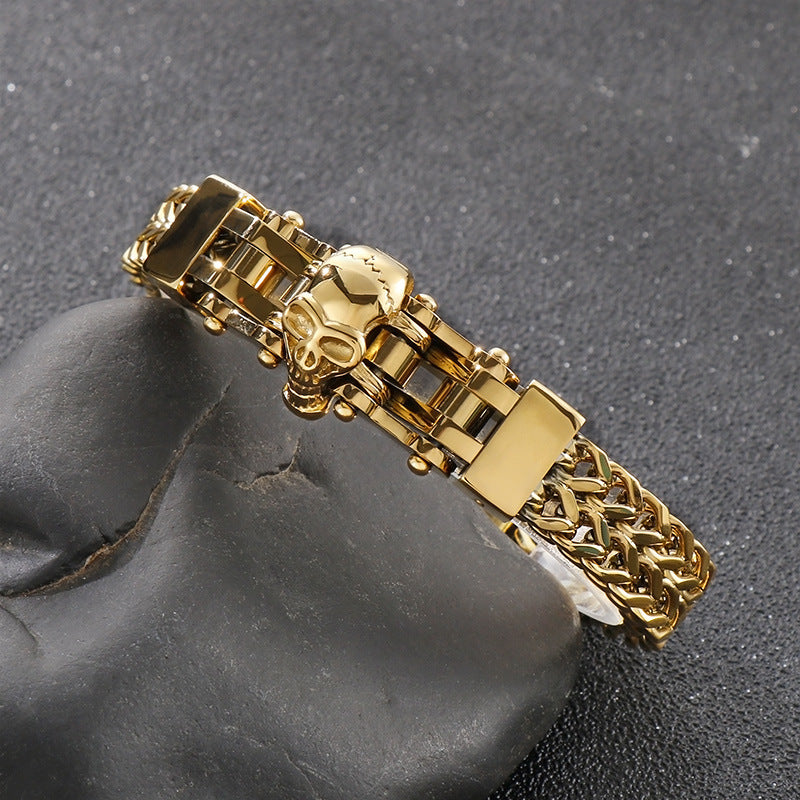 Custom Skull Hiphop Mens Fashion Bracelet 22cm
