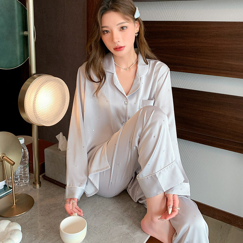 Chic Contrast Trim Nightshirt for Women - Gullei
