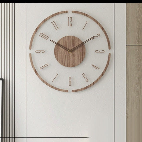 Real Wood Nordic Silent Wall Deco Clock 35cm