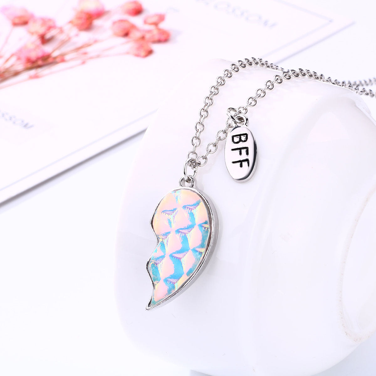 Cute Half Hearts Bff Necklaces Set for 2