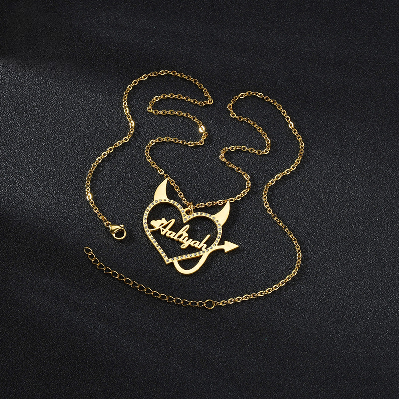 Devil Personal Name Necklace