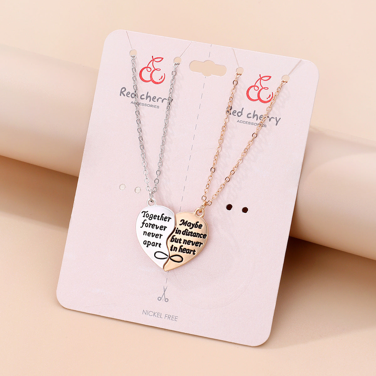 Together Forever Bff Necklaces Set for Best Friends