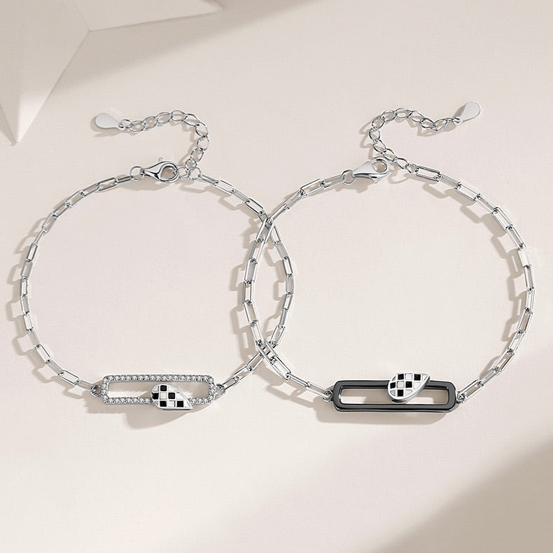 Magnetic Hearts Couple Promise Bracelets Set