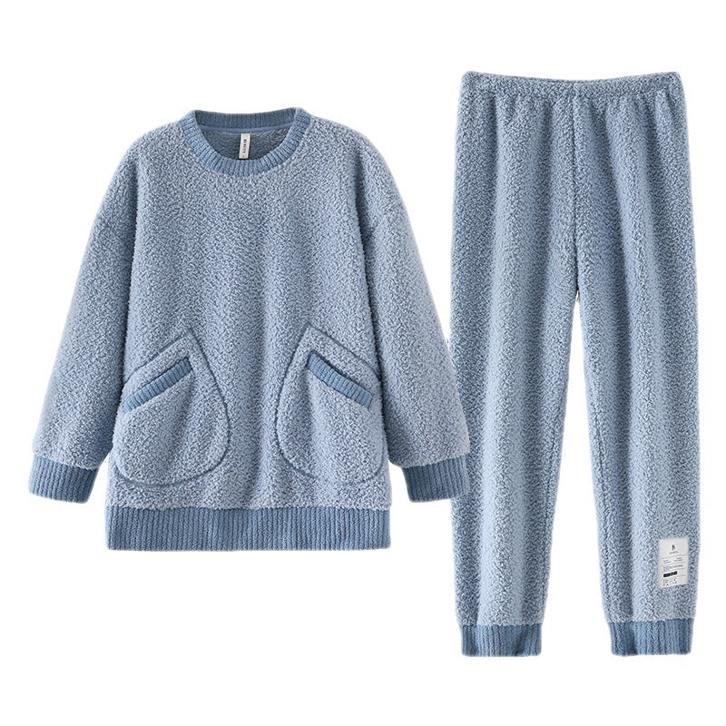 Winter Thick Fleece PJs Set for Couples