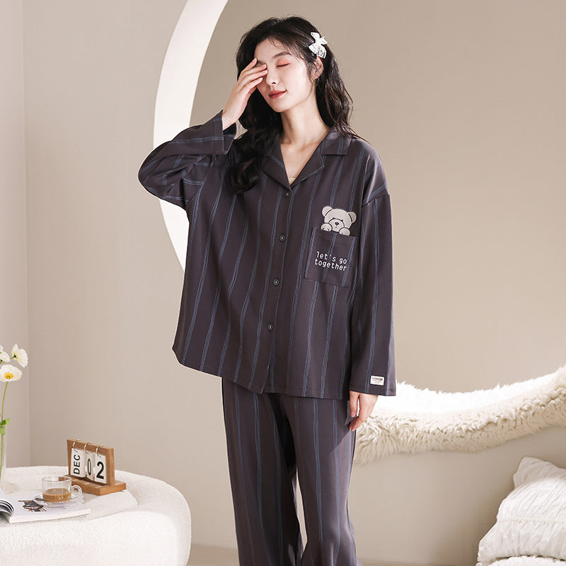 Matching Bear Couples Pajamas Set for Two 100% Cotton