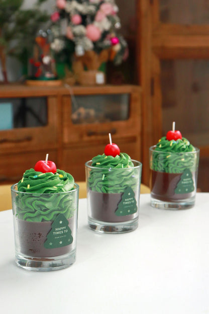 Christmas Cupcake Scented Real Wax Candle