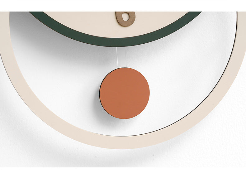 Minimalist Circular Pendulum Silent Wall Clock