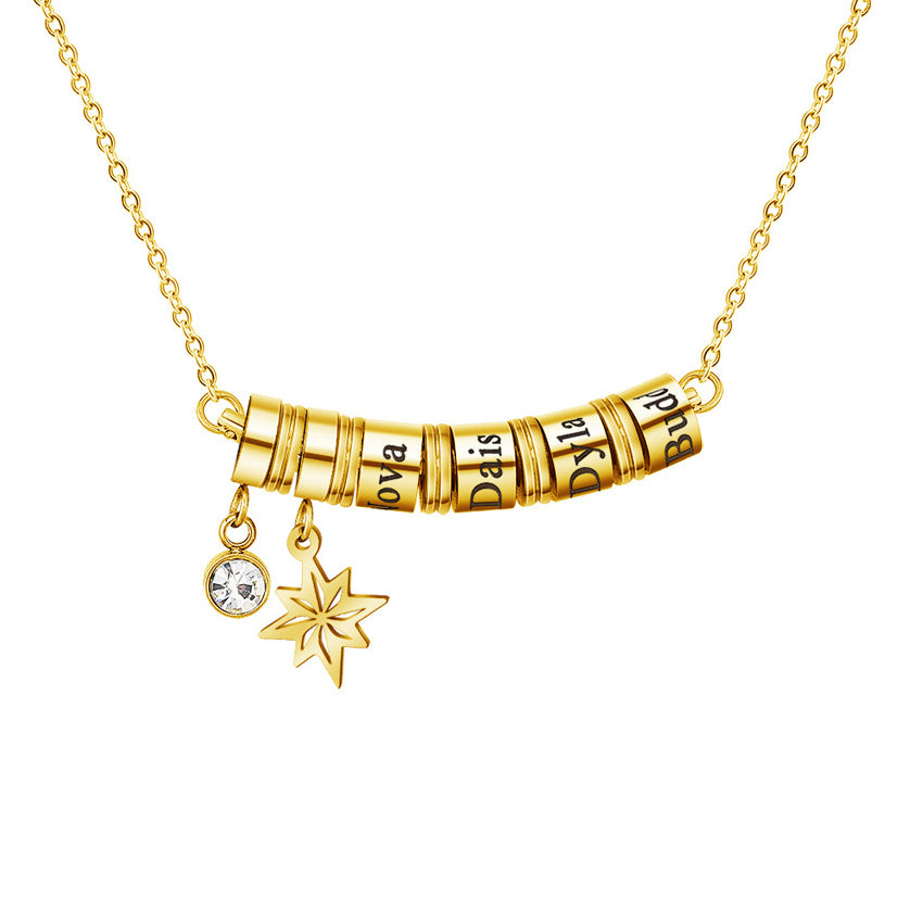 Custom Family Name Charms Pendant Necklace