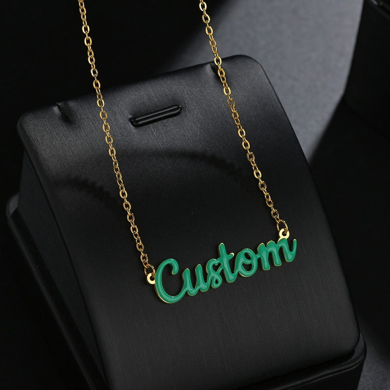 Red Heart Personal Name Necklace