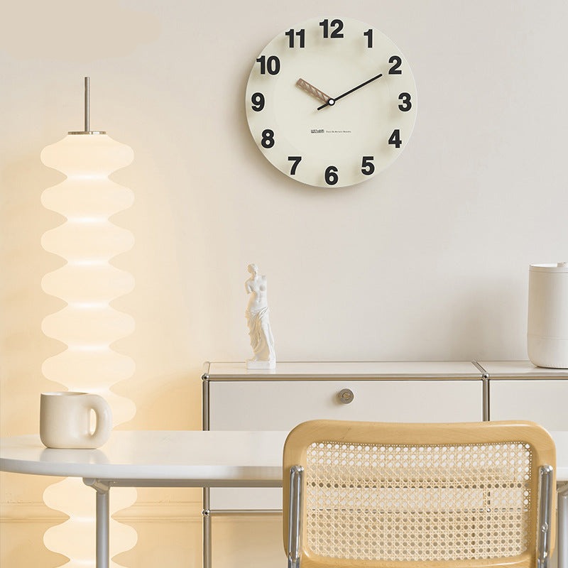 Round Minimalist Analog Silent Wall Clock