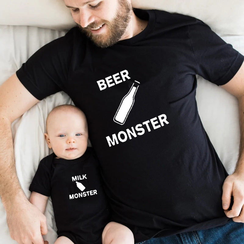 Dad and Baby Matching Cotton Tshirts Set
